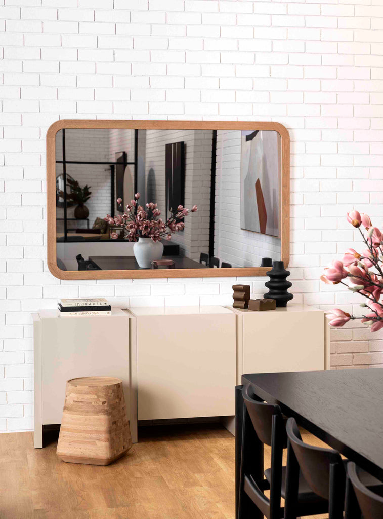 Inspired by Danish Design, Introducing the Contemporary Curve TV-Mirror