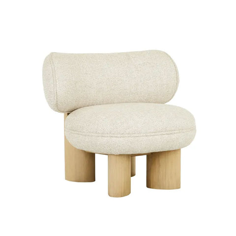 Arturo Timber Leg Occasional Chair in Field/Natural Mindi