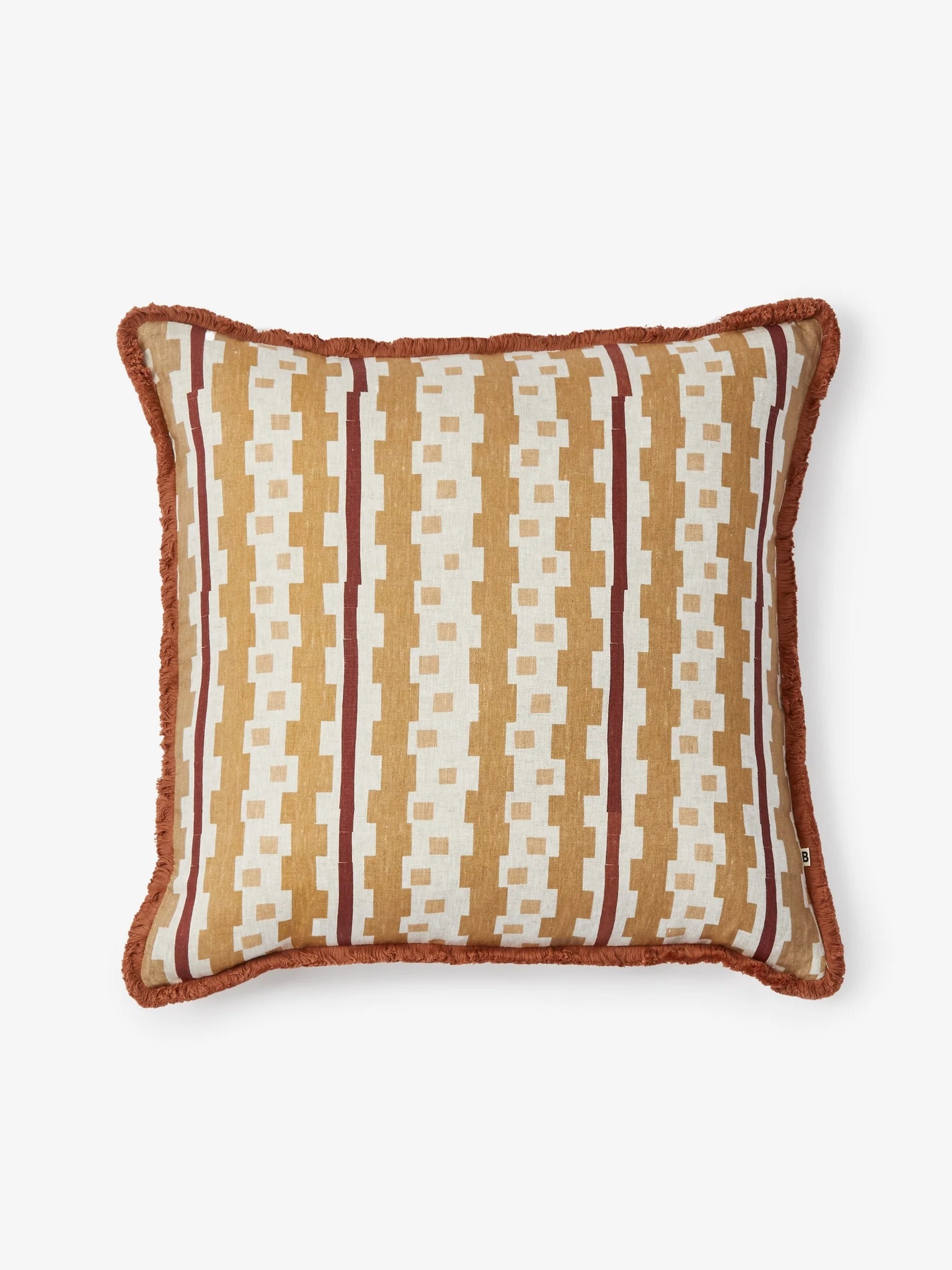 Bauhaus Tan Linen Cushion