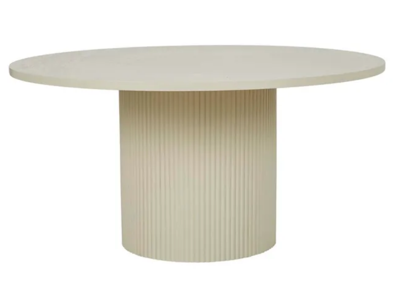 Benjamin Ripple Table Benjamin Ripple Dining Table Putty by GlobeWest | FRAMING TO A T