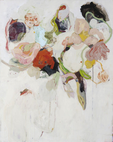 Blanche by Anne-Sophie. Gentle and calming limited edition art print features a dynamic abstract style, combining fluid, organic shapes with layered brushwork. 