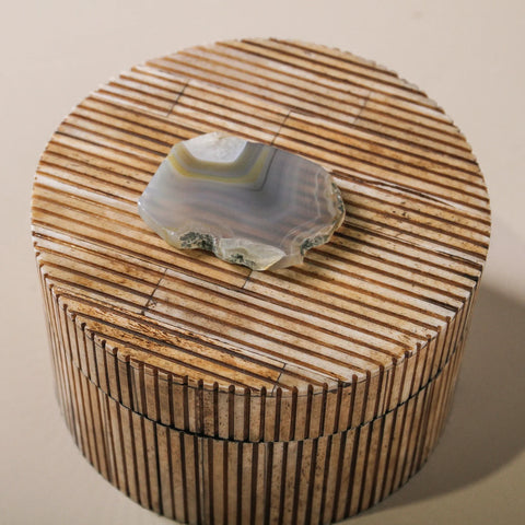 Brune Round Bone Canister