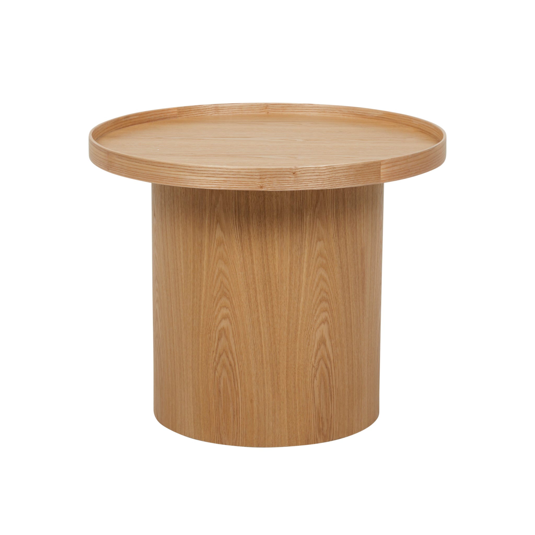 Classique Pedestal Side Table Natural Ash