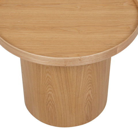 Classique Pedestal Side Table Natural Ash