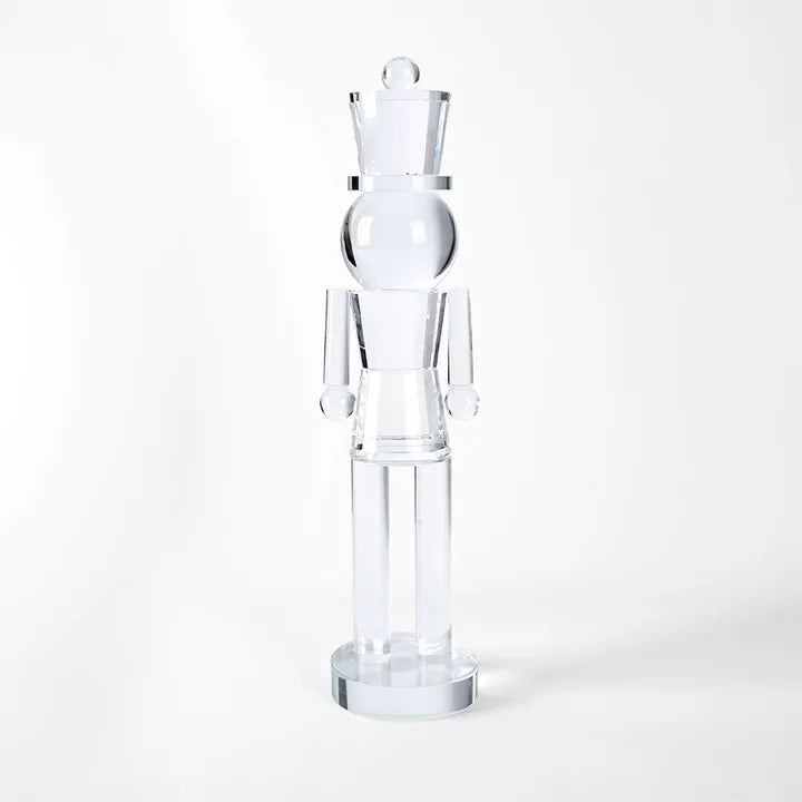 Crystal Glass Nutcracker Clear Large