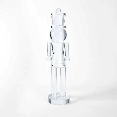 Crystal Glass Nutcracker Clear Large