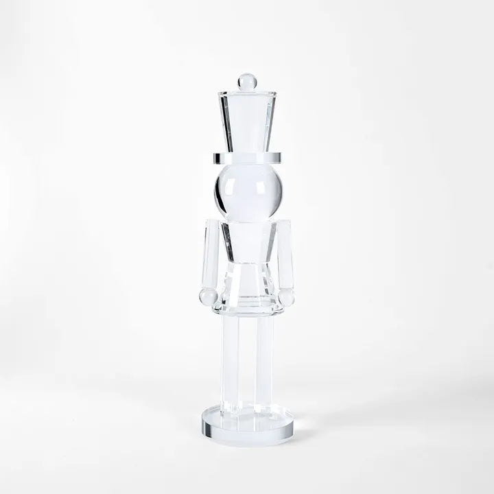 Crystal Glass Nutcracker Clear Medium