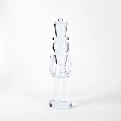 Crystal Glass Nutcracker Clear Medium