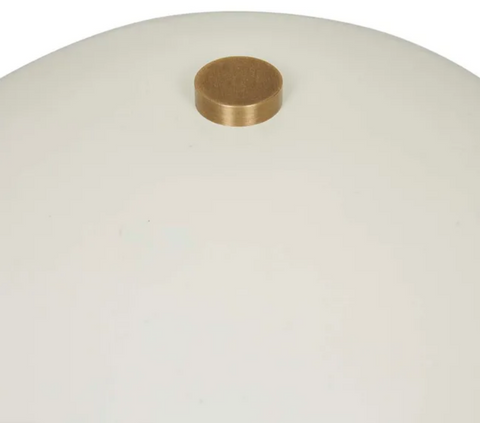 Easton Dome Table Lamp Matt Ivory/Antique Brass