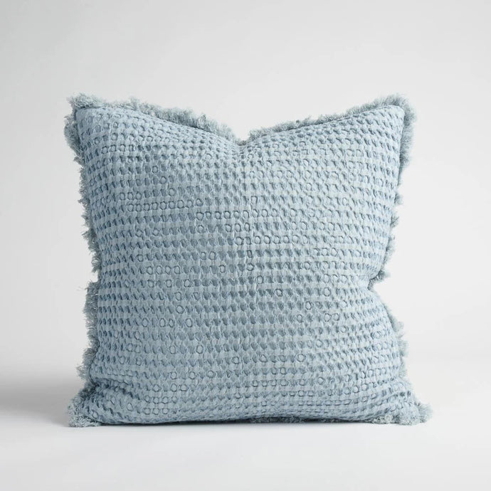 Element Cushion Sky by Eadie Lifestyle - A square patterned cushion in sky blue.