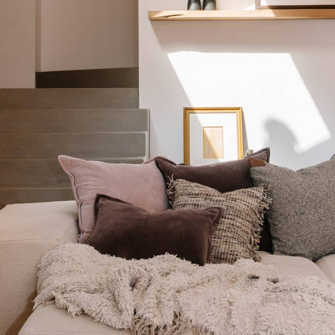 Evelyn Velvet Cushion Lilac