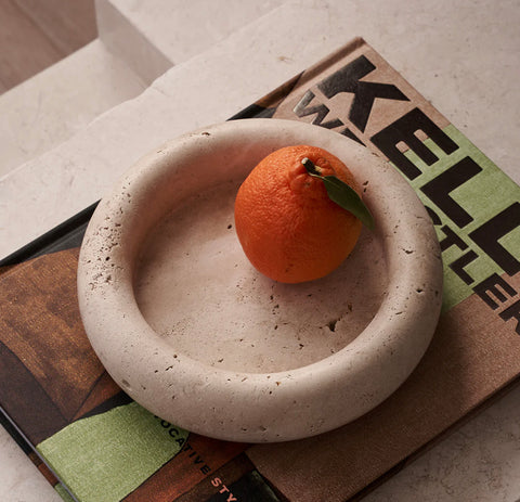 Halo Marble Tray - Travertine