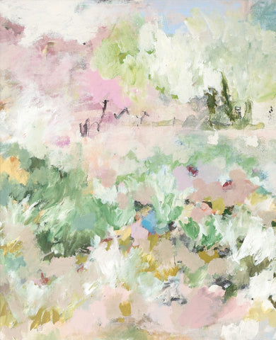 Hermes Garden Party Pt 1 by Marcia Priestley. Using a loose, impressionistic style with soft, layered brushstrokes this limited edition art print creates an ethereal atmosphere.