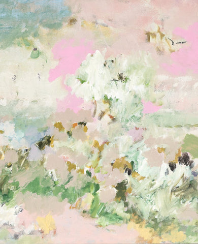 Hermes Garden Party Pt 3 by Marcia Priestley. This dreamlike limited edition art print uses a diffused colours blend to evoke a sense of movement and fleeting light.
