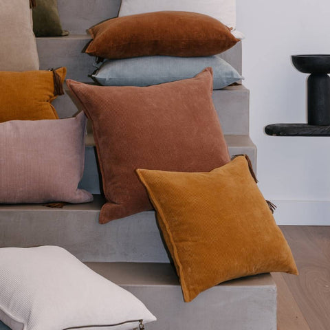 Hudson Corduroy Cushion Clay Large