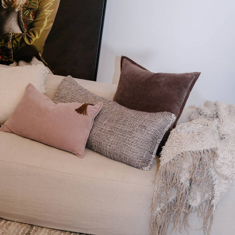 Hudson Corduroy Cushion Soft Musk Rectangle