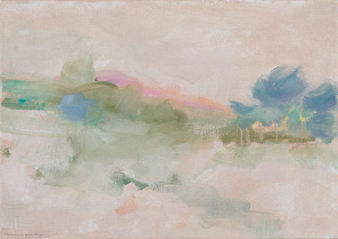 Imagine by Marcia Priestley. Serene and atmospheric, this impressionistic landscape is a limited edition art print featuring soft pastel tones.