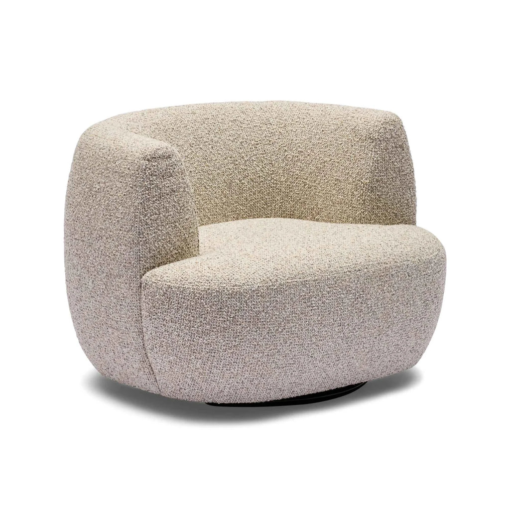 Knox Swivel Chair Moonstone by Horgans - Neutral comfortable lounge chair