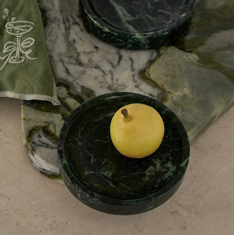 Linea Small Marble Dish - Green