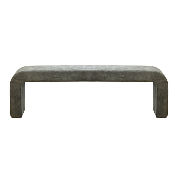 Lola Bench Jade by Satara - A jade green velvet bench seat with softly curved silhouette & luxurious upholstery. 