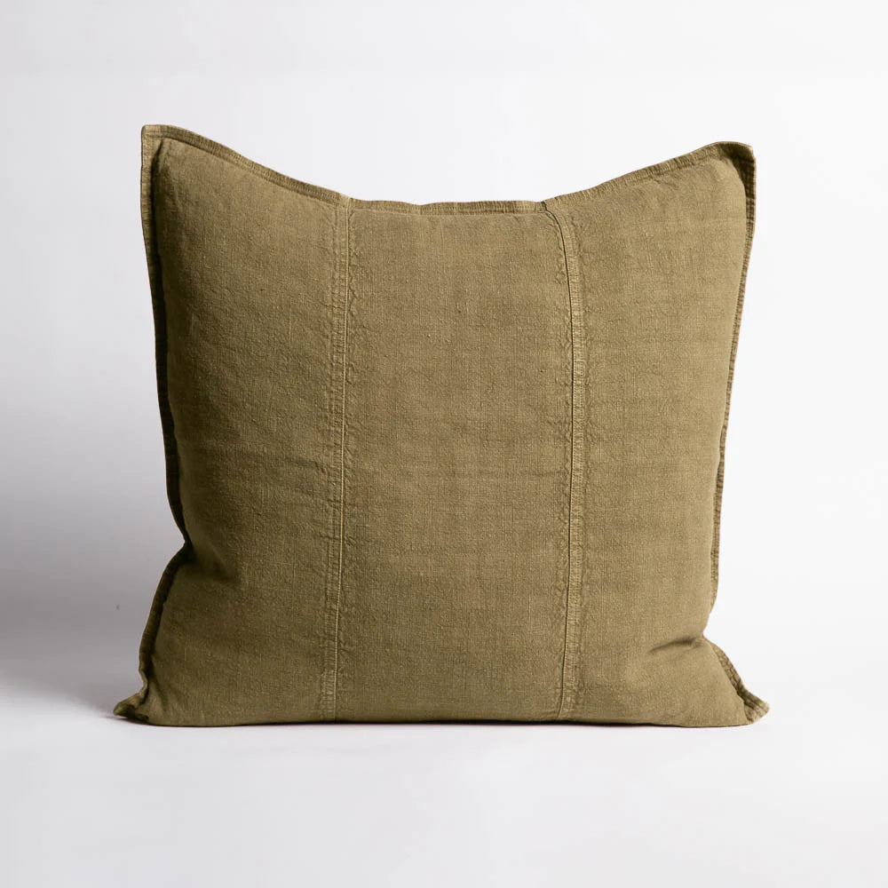 Luca Linen Cushion Olive