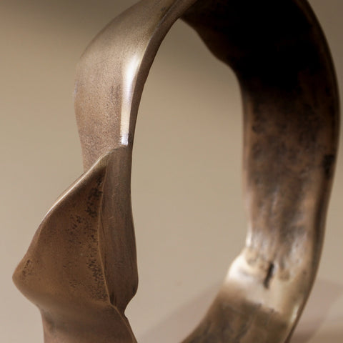 Lunar Sculpture Antique Brass