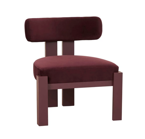 Ninette Occasional Chair Plum Velvet/Shiraz