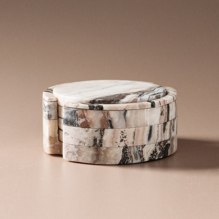 Odite Coasters Set of 4 Multi Travertine