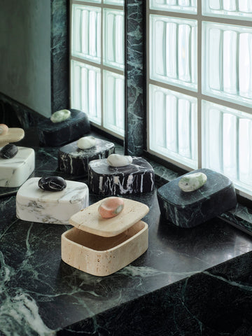 Pietra Box Travertine & Rose