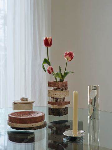 Pietra Box Travertine & Rose