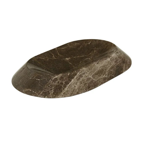 Rufus Bevel Oval Bowl Large in Emperador