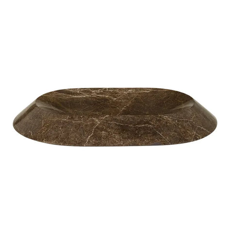 Rufus Bevel Oval Bowl Large in Emperador