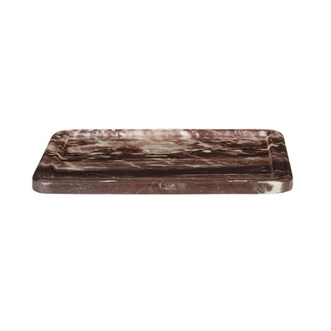 Rufus Indra Tray Square Large in Carmine Marble