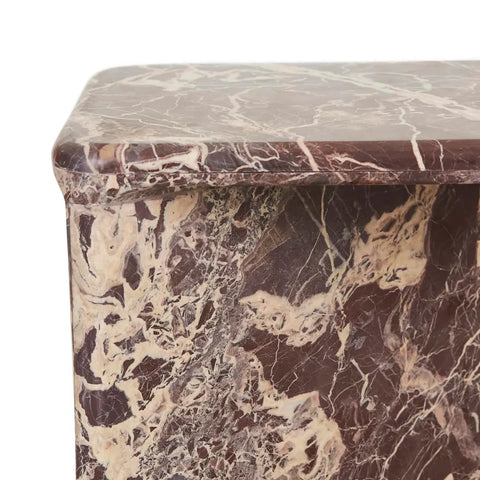 Rufus Bias Side Table Cherry Marble