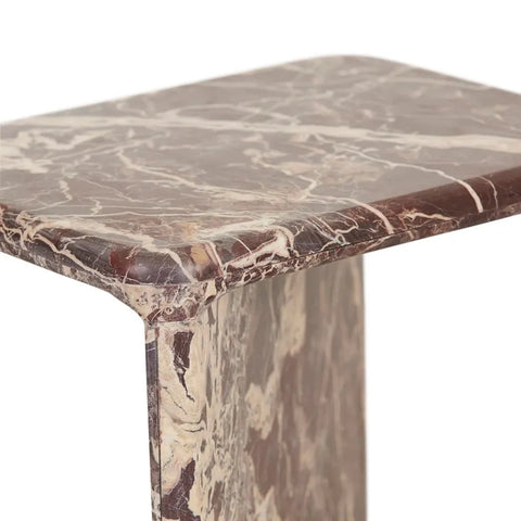 Rufus Bias Side Table Cherry Marble