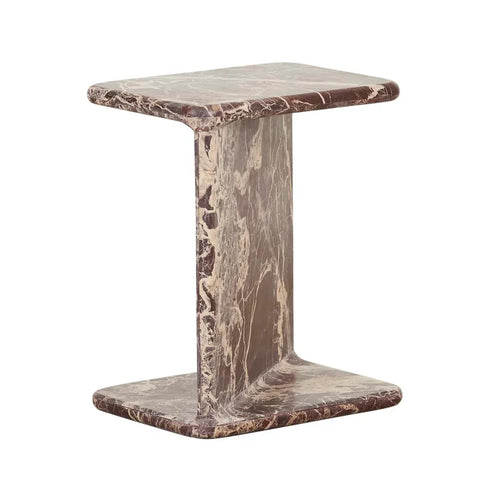 Rufus Bias Side Table Cherry Marble