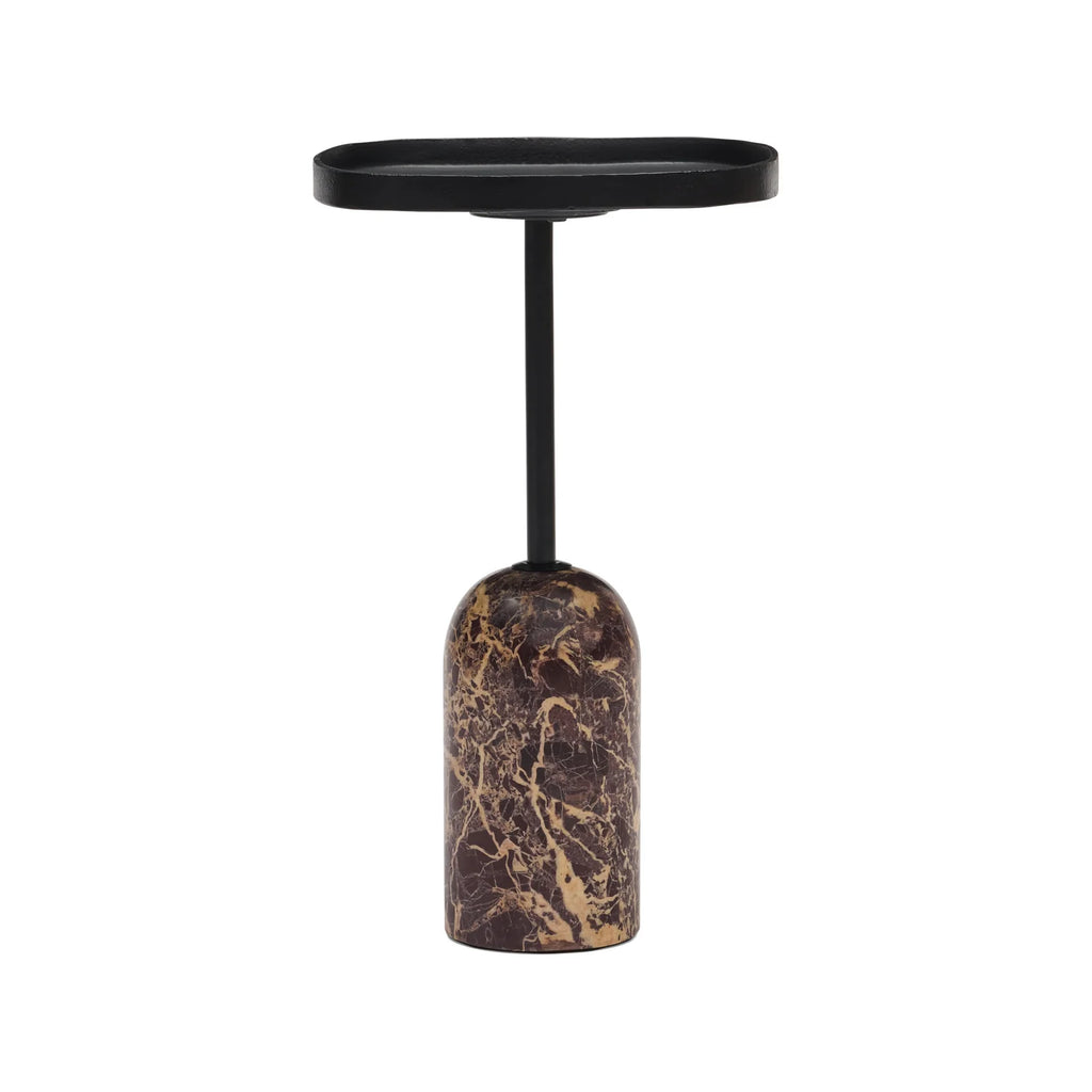 Soren marble side table by Horgans - Black and marble side table