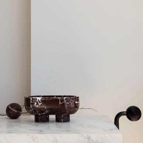 The Muse Footed Oval Tray Rosso Levanto by CoTheory