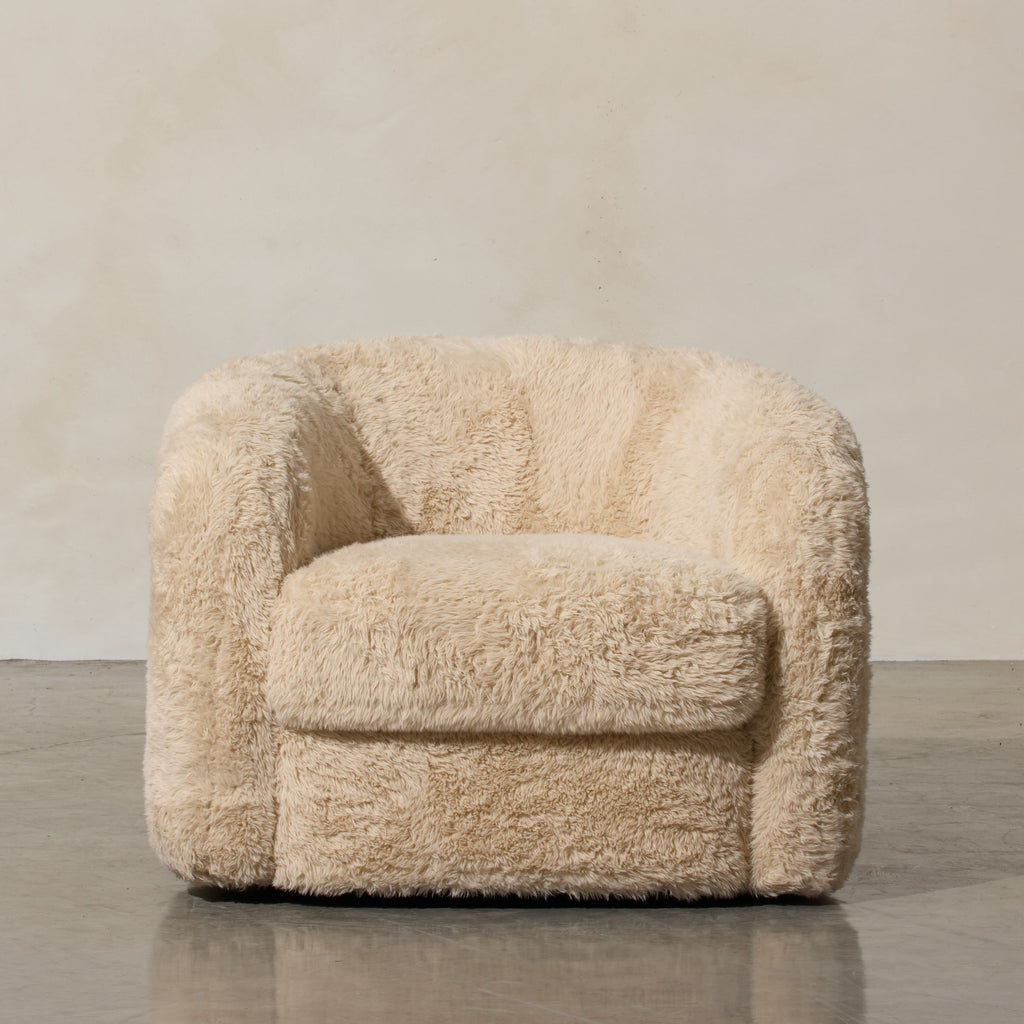 Timo Occasional Chair by Indigo Love - A faux fur occasional chair in sand colour.