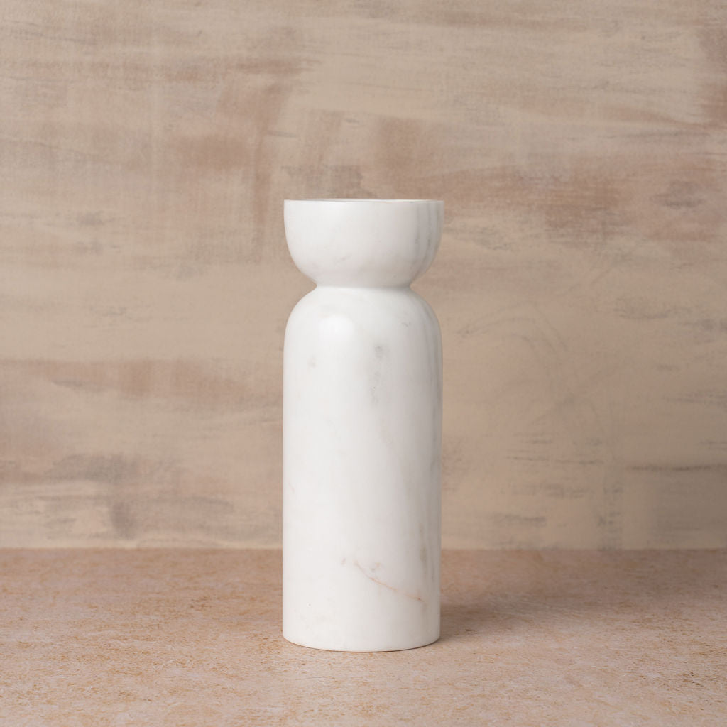 Toulin Marble Candle Holder White