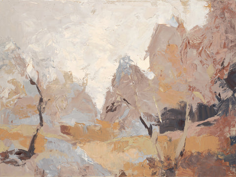Autumn Clearing by Third and Wall Studios - a brown and orange abstract print