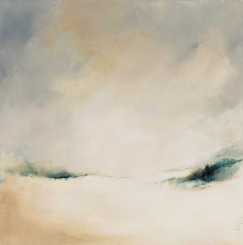 Watching the Distant Tree Line by Third and Wall - Soft abstract neutral art print with pale neutrals.