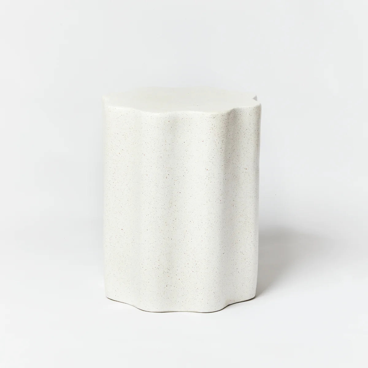 Wave Side Table Speckle White