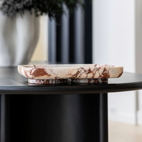 The Architect Footed Letter Tray in Brown Calacatta