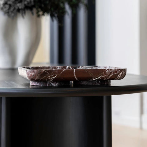 The Architect Footed Letter Tray in Rosso Levanto