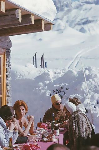 A skiing holiday in Courchevel, France, circa 1970.