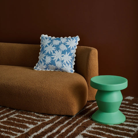 Flannel Flower Blue 50cm Cushion