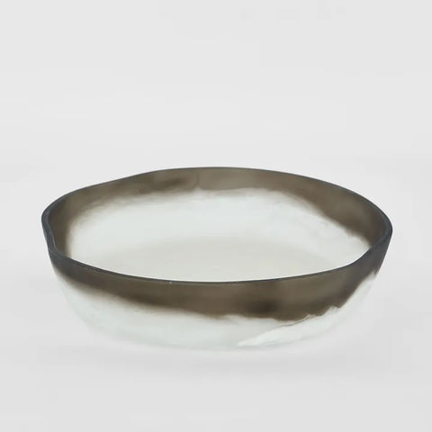 Halo Bowl Large Swirl Resin Black & White