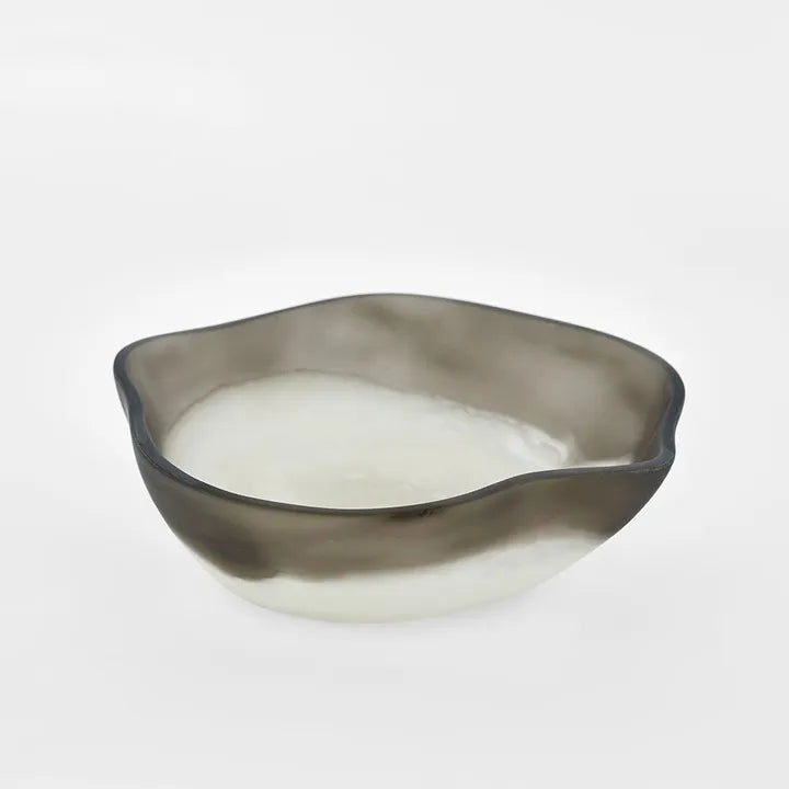 Halo Bowl Small Swirl Resin Black & White