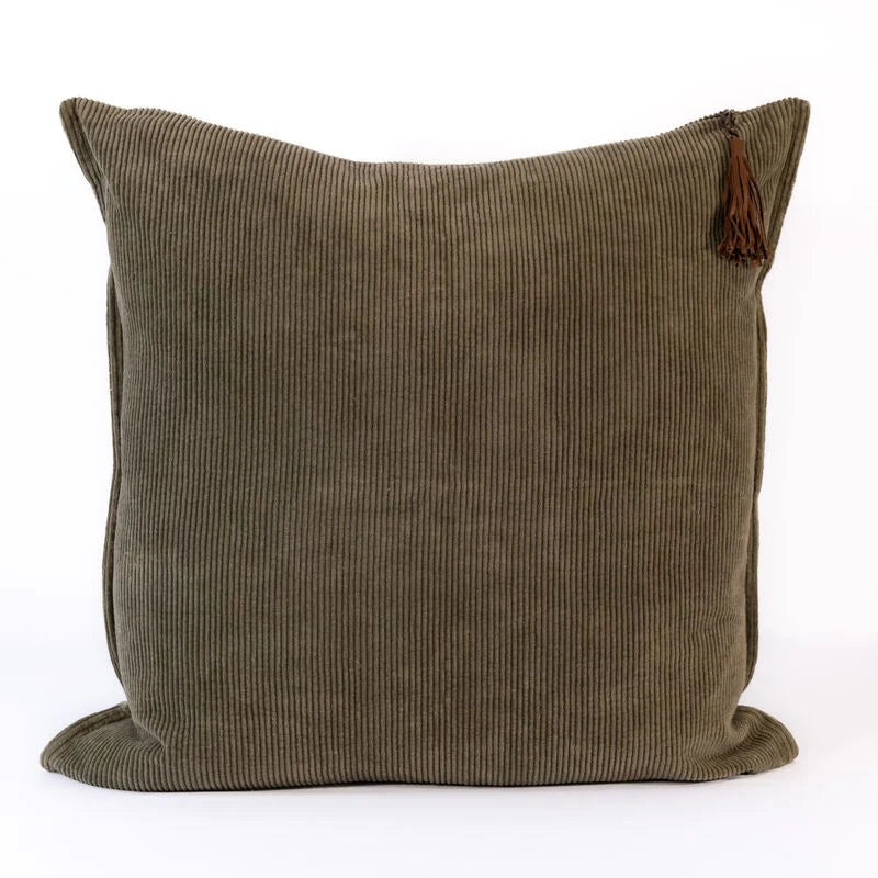 Hudson Corduroy Cushion Moss Green Large